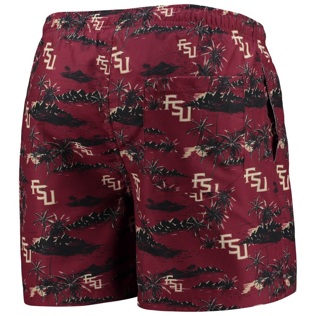 FOCO Florida State Seminoles FSU Floral Island Palm Swim Trunks Men's Size 2XL