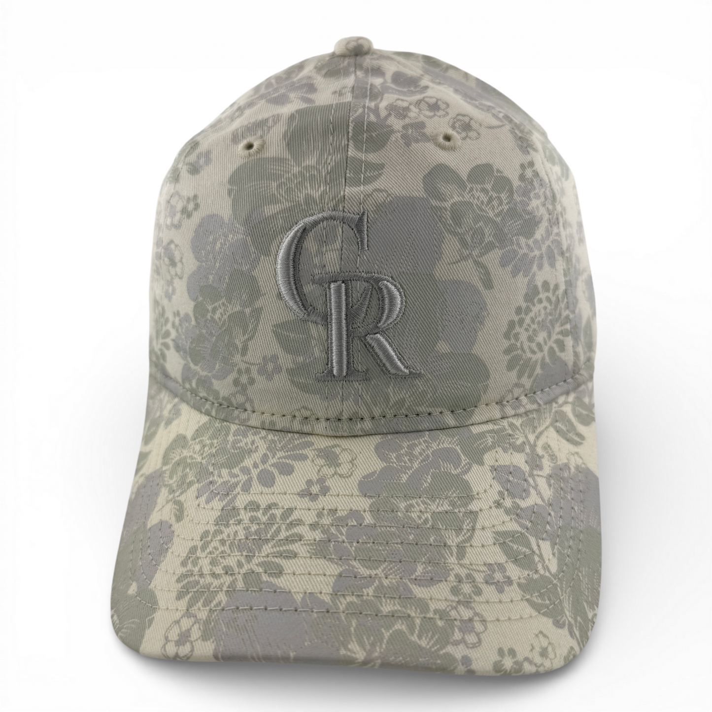 New Era Colorado Rockies MLB Cream Floral 9Twenty Women's Adjustable Dad Hat Cap