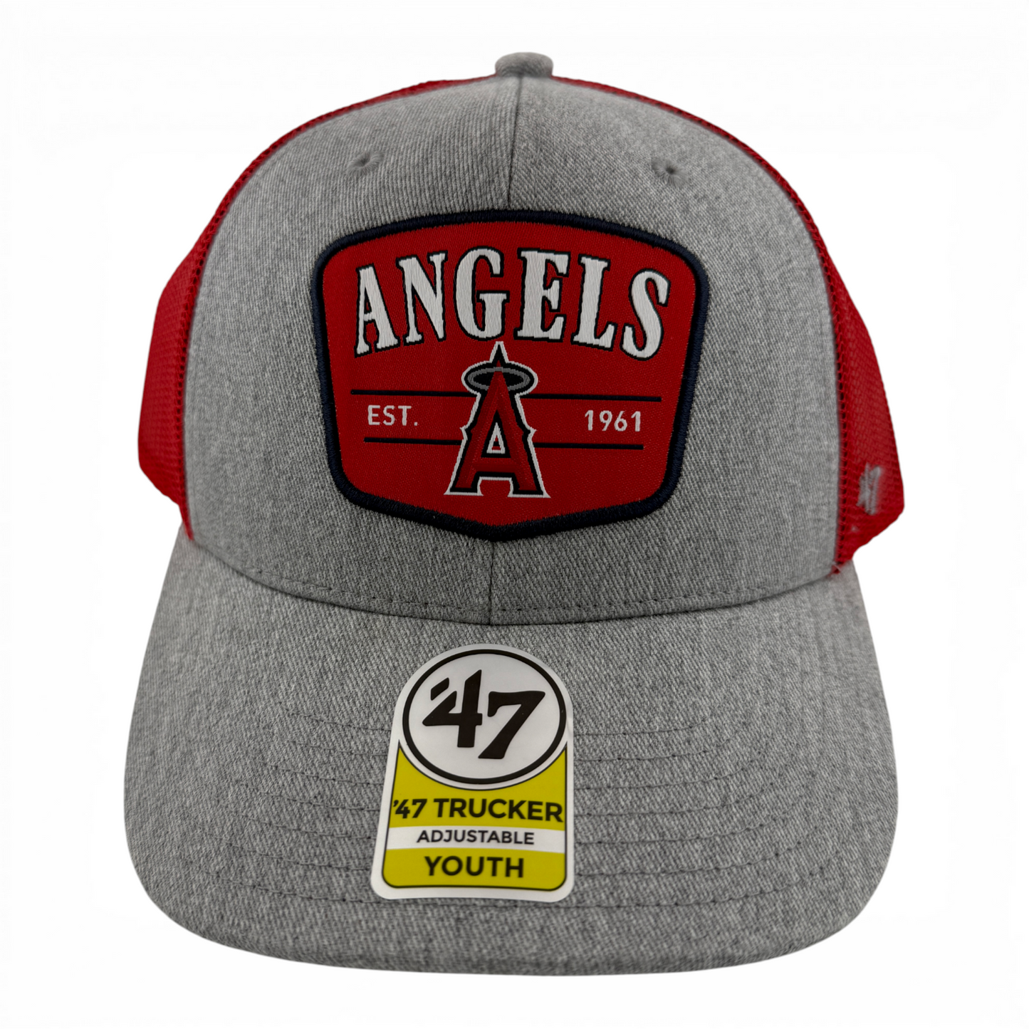 '47 Brand Los Angeles Angels MLB Youth Trucker Mesh Back Snapback Adjustable Hat