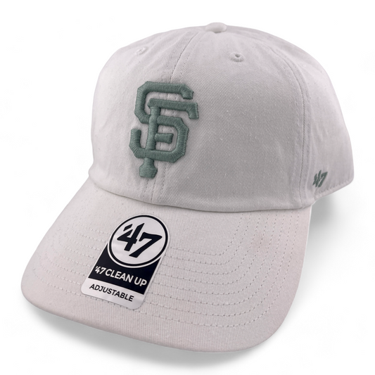 '47 Brand San Francisco Giants MLB White/Green Clean Up Adjustable Dad Hat Cap