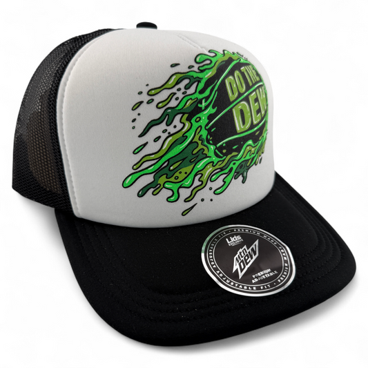 Mountain Dew the Dew Basketball Mtn Foam Trucker Mesh Adjustable Snapback Hat