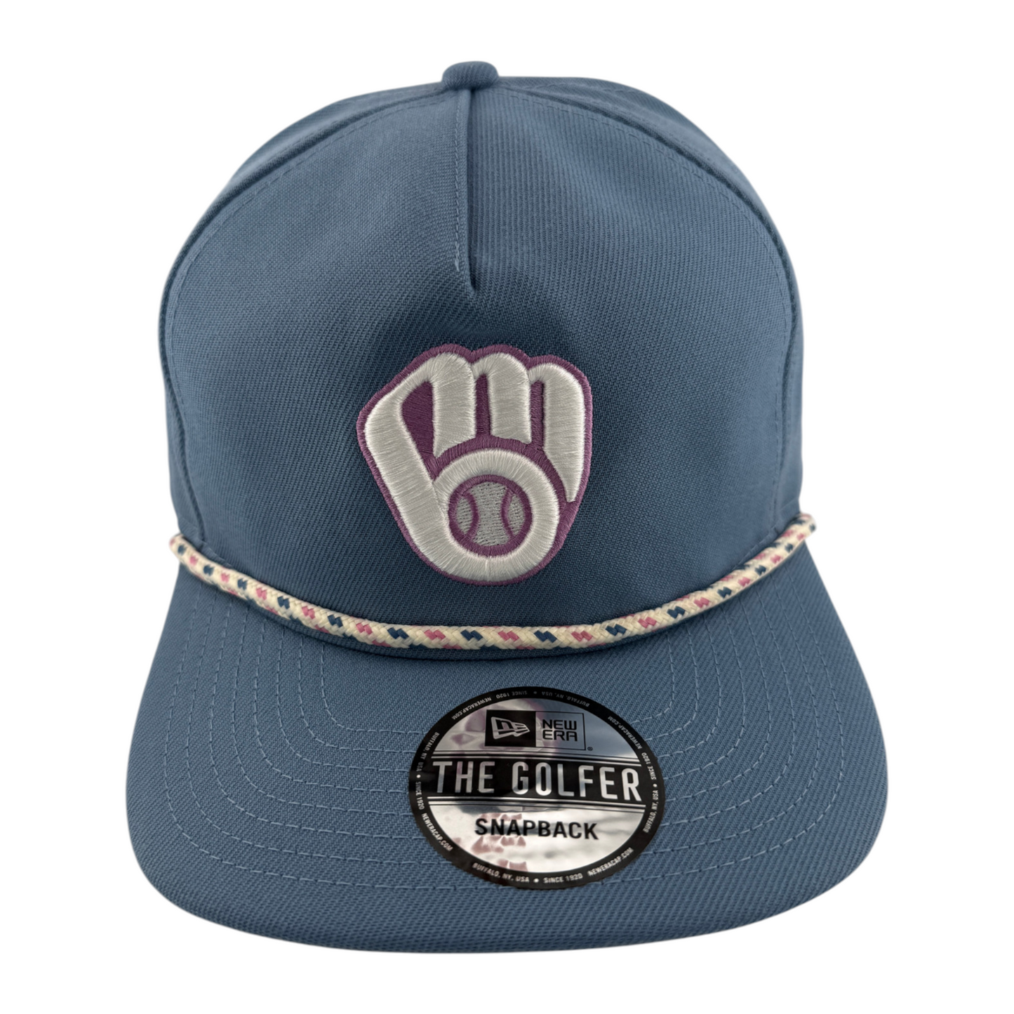 New Era Milwaukee Brewers MLB Rope The Golfer A-Frame Snapback Adjustable Hat