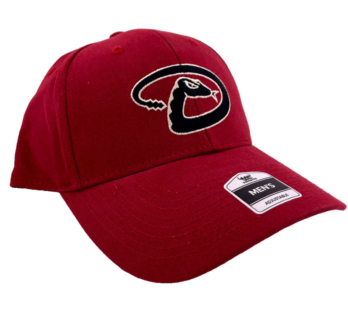 Fan Favorite Arizona Diamondbacks Logo MLB Red Maroon Grey UV Adjustable Hat Cap