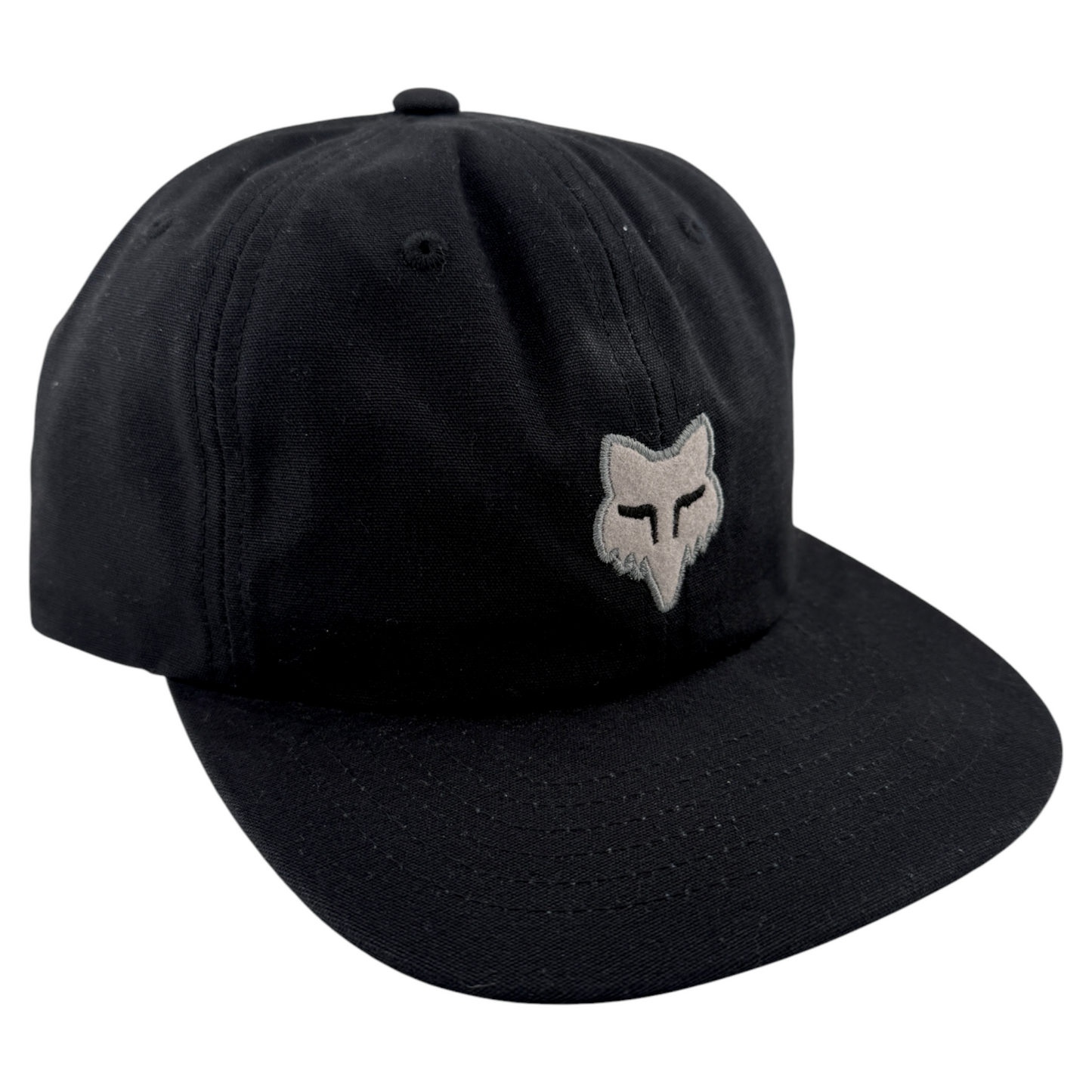Fox Racing Alfresco Retro Fox Head Logo Black Adjustable Hat Cap