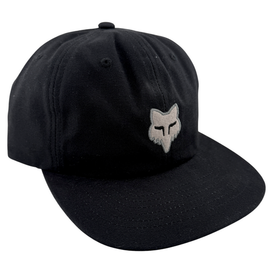 Fox Racing Alfresco Retro Fox Head Logo Black Adjustable Hat Cap