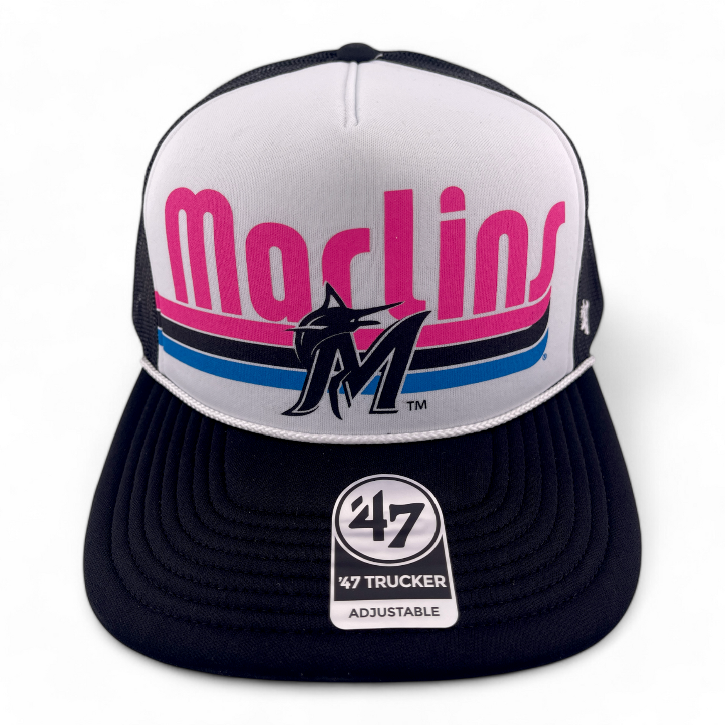 '47 Brand Florida Miami Marlins MLB Region Foam Trucker Snapback Mesh Back Hat