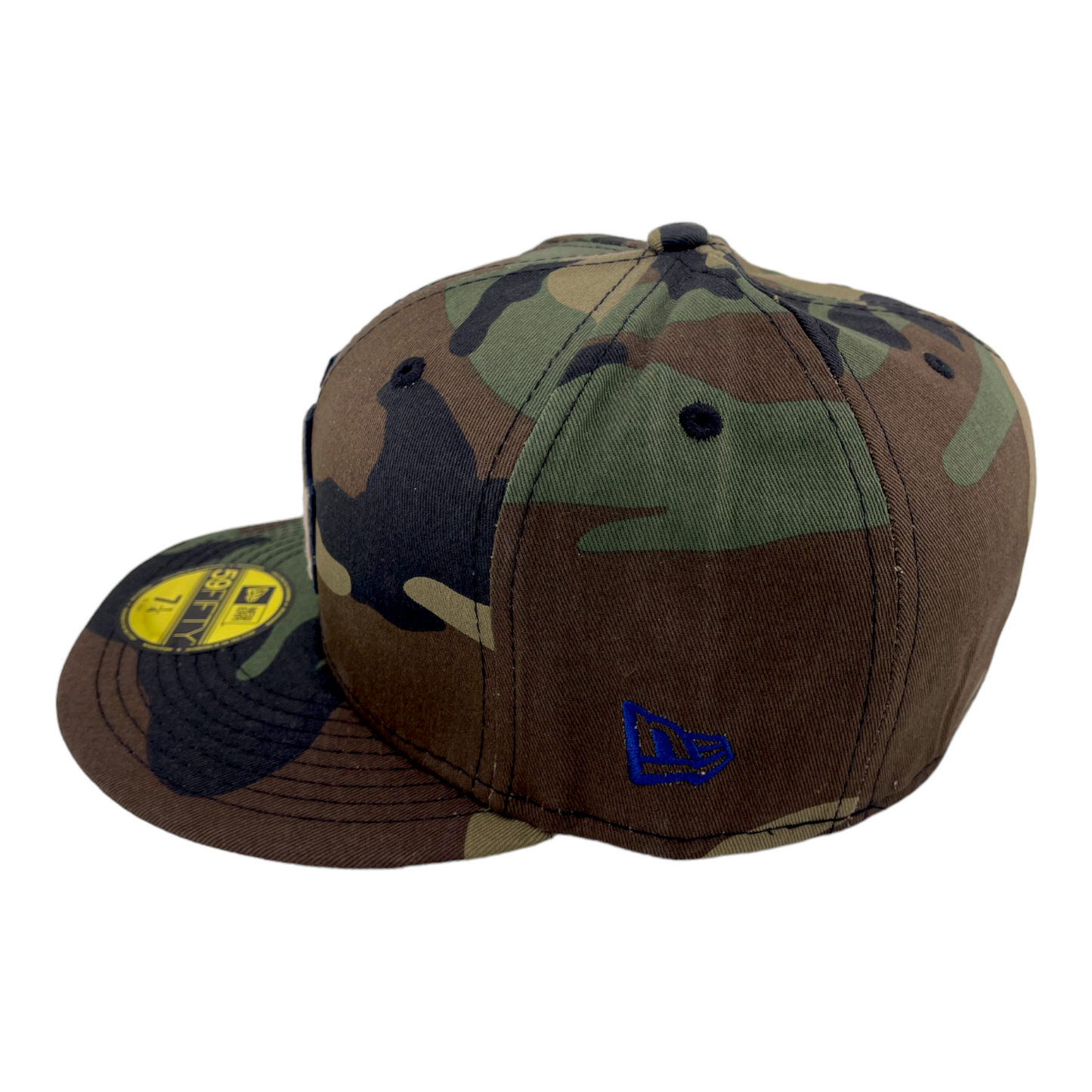 New Era Los Angeles Dodgers Felt Patch Logo Camo Camouflage Green UV 59FIFTY Hat Cap