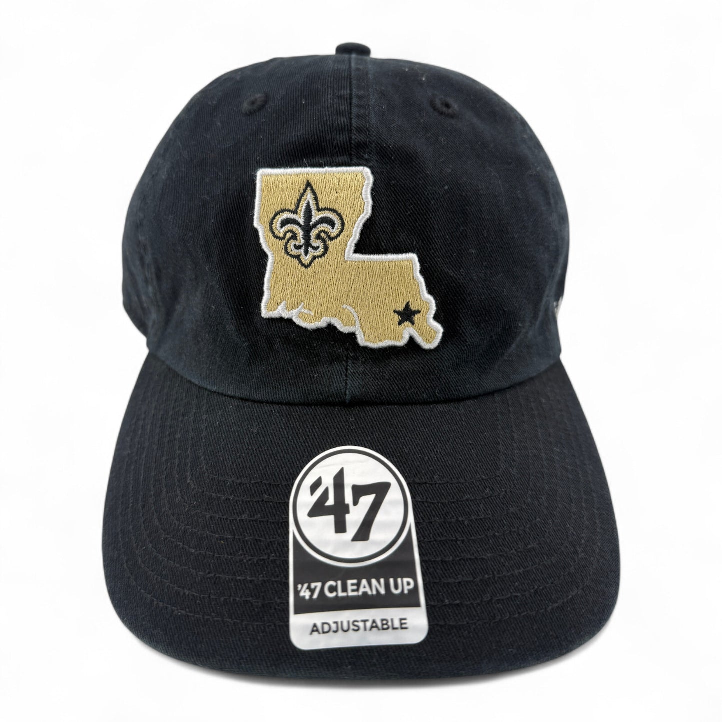 '47 Brand New Orleans Saints NFL State Logo Clean Up Adjustable Dad Hat Cap