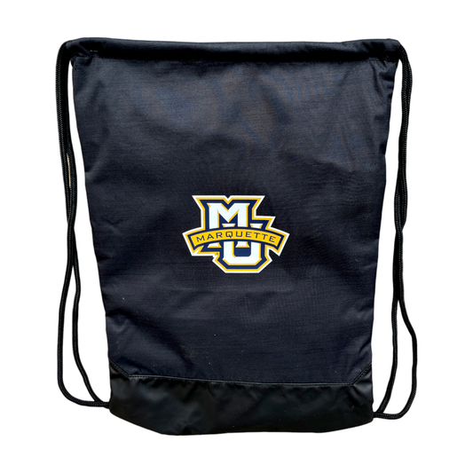 Nike Marquette University Golden Eagles Logo 20x14 Black Drawstring Bag Gymbag