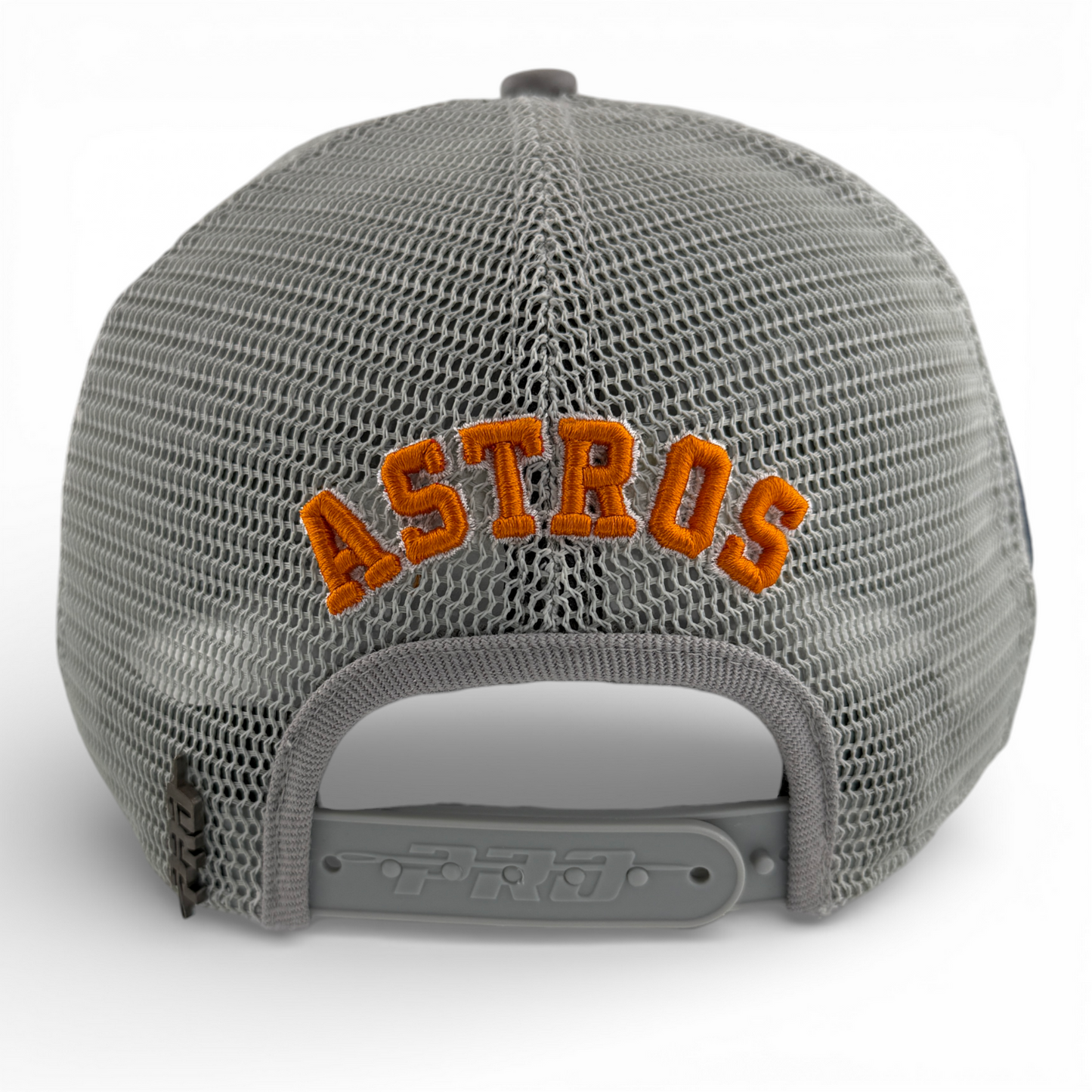 Pro Standard Houston Astros MLB Grey Mesh Trucker Adjustable Snapback Hat Cap