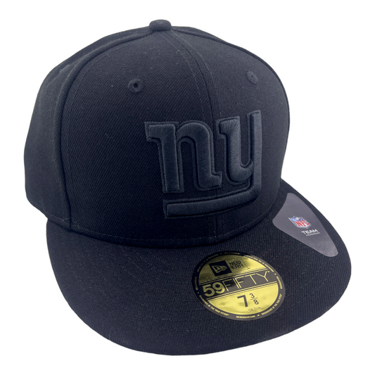 New Era New York Giants All Blacked Out Logo Black/Grey UV 59FIFTY Fitted Hat Cap