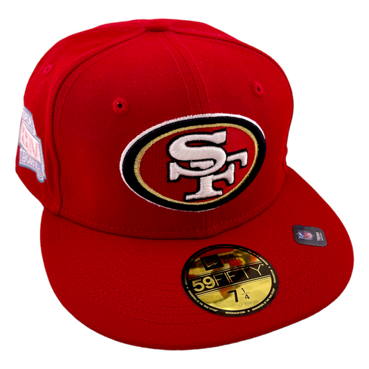 New Era San Francisco 49ers Super Bowl XXIV Red/Purple UV 59Fifty Fitted Hat Cap