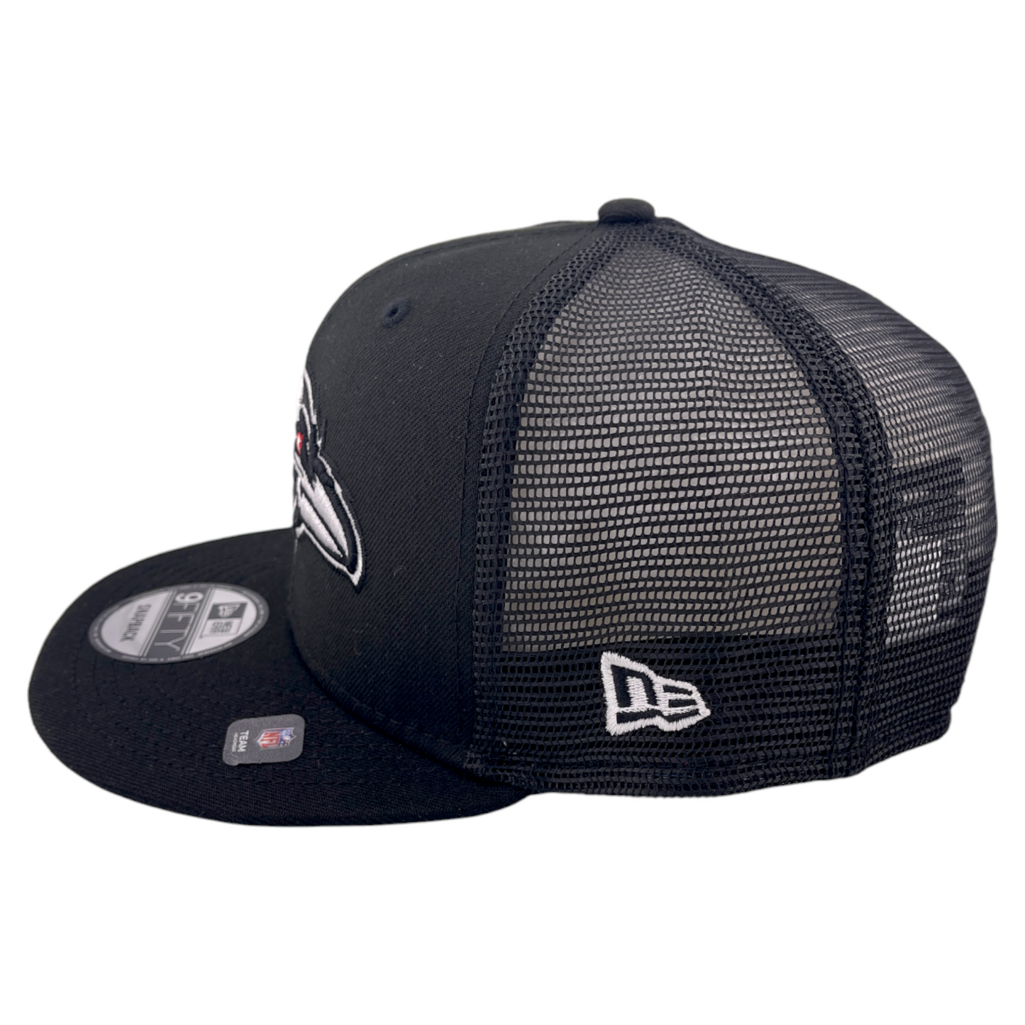 New Era Baltimore Ravens NFL Black White Logo 9FIFTY Mesh Back Snapback Hat Cap