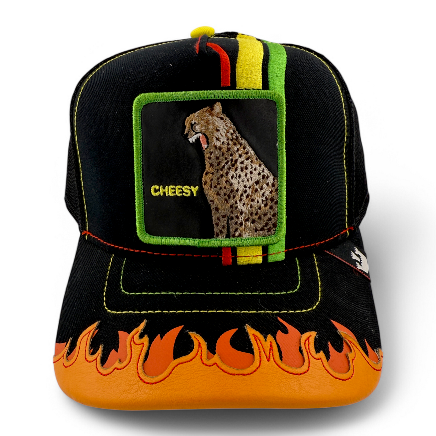 Goorin Bros Cheetah Cheesy Dangerously Farm Mesh Trucker Snapback Adjustable Hat