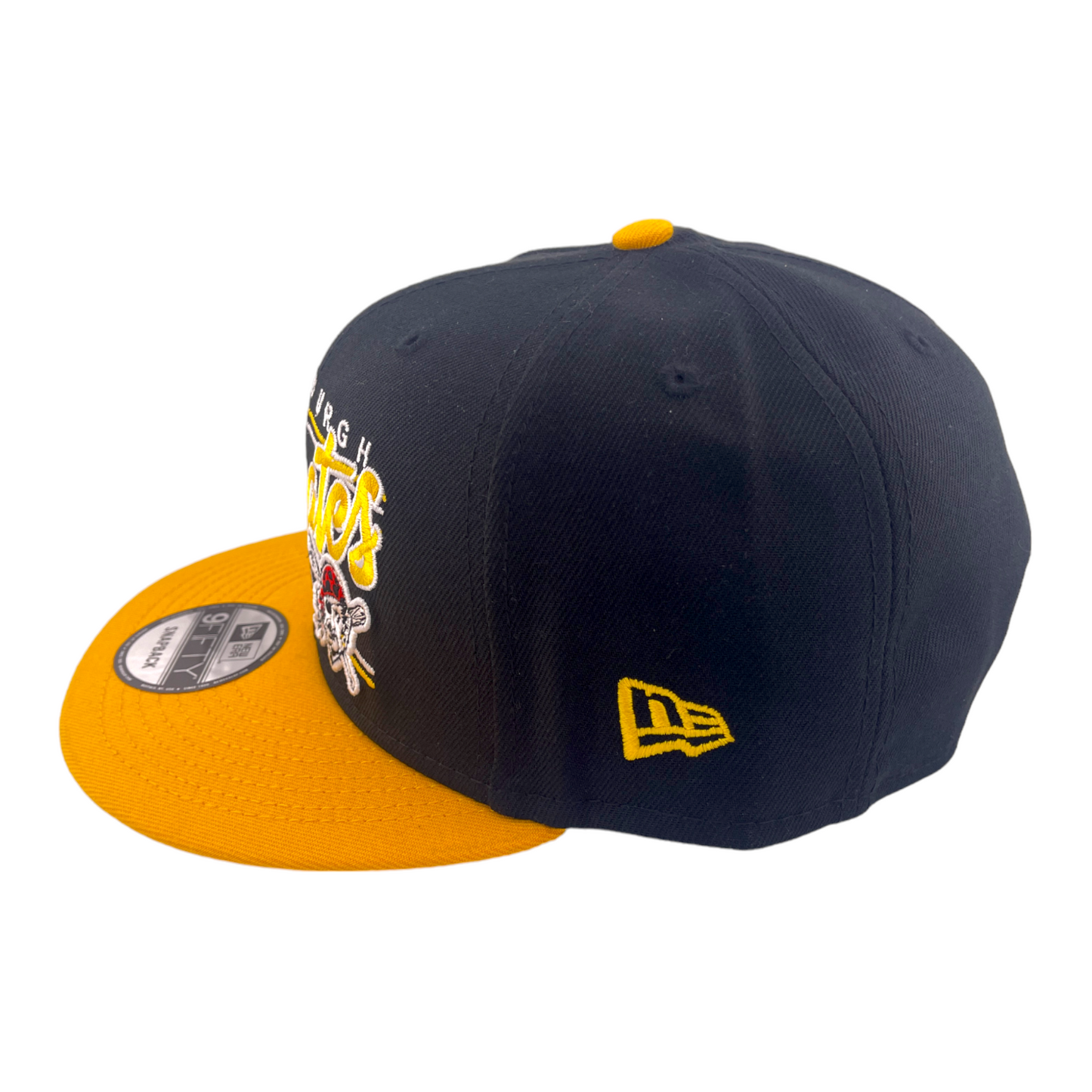 New Era Pittsburgh Pirates Team Script Logo Black/Yellow MLB 9FIFTY Snapback Hat Cap