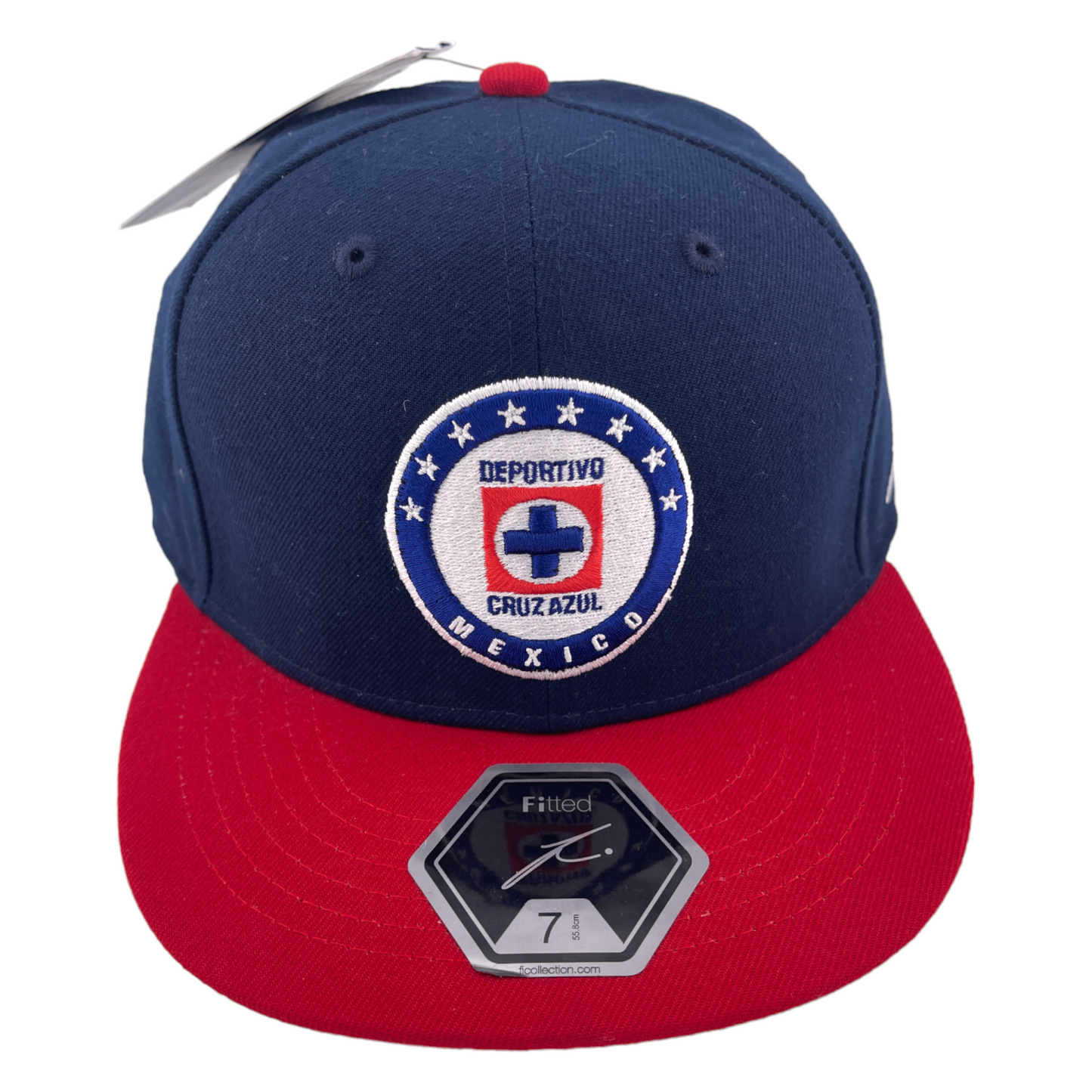 NEW Fi Collection Club Cruz Azul Mexico Dawn FT-90 Pro Blue/Red UV Fitted Hat Cap