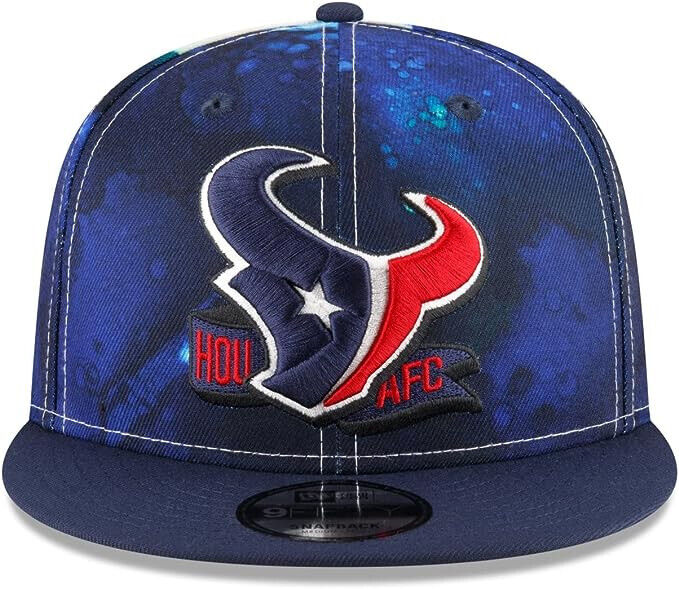 New Era Houston Texans 2022 Sideline NFL Ink Dye Blue 9FIFTY Snapback Hat Cap