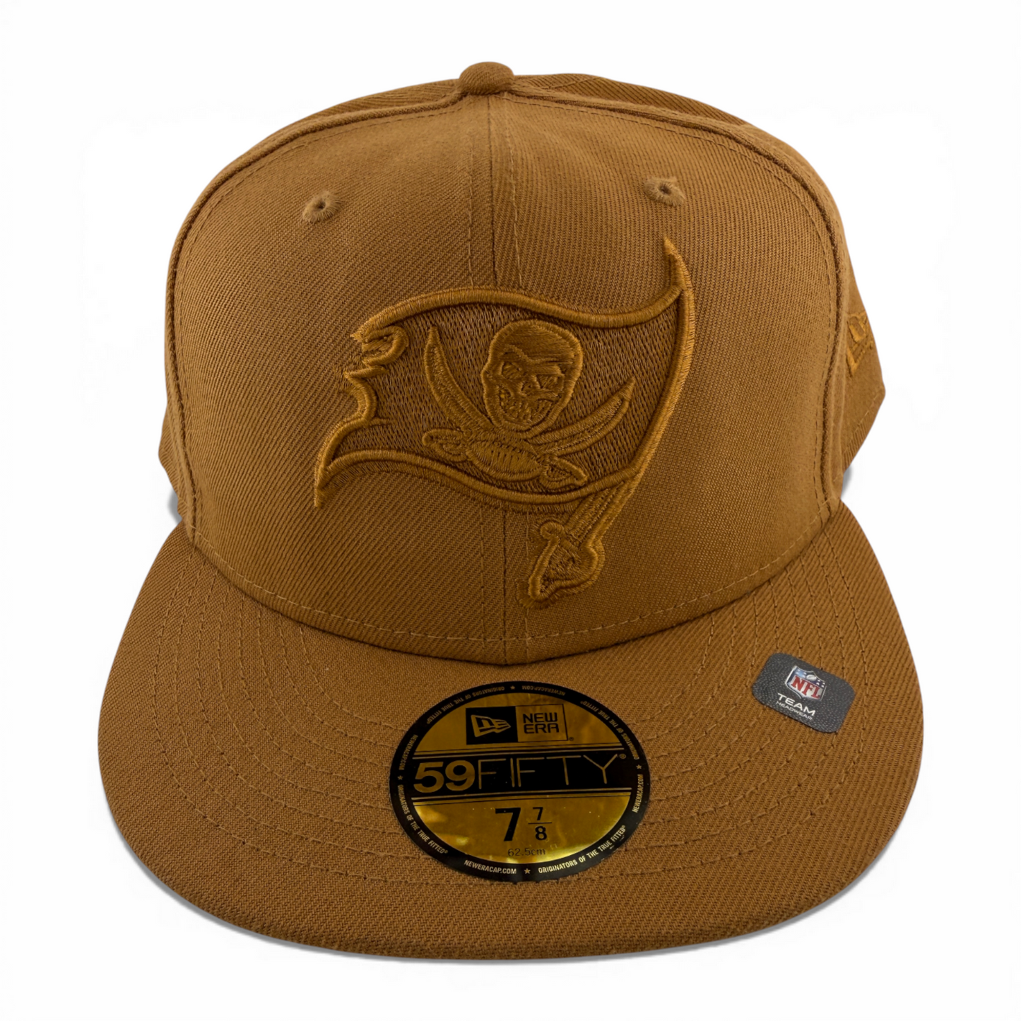 New Era Tampa Bay Buccaneers NFL All Khaki Tan Brown 59Fifty Fitted Hat Cap