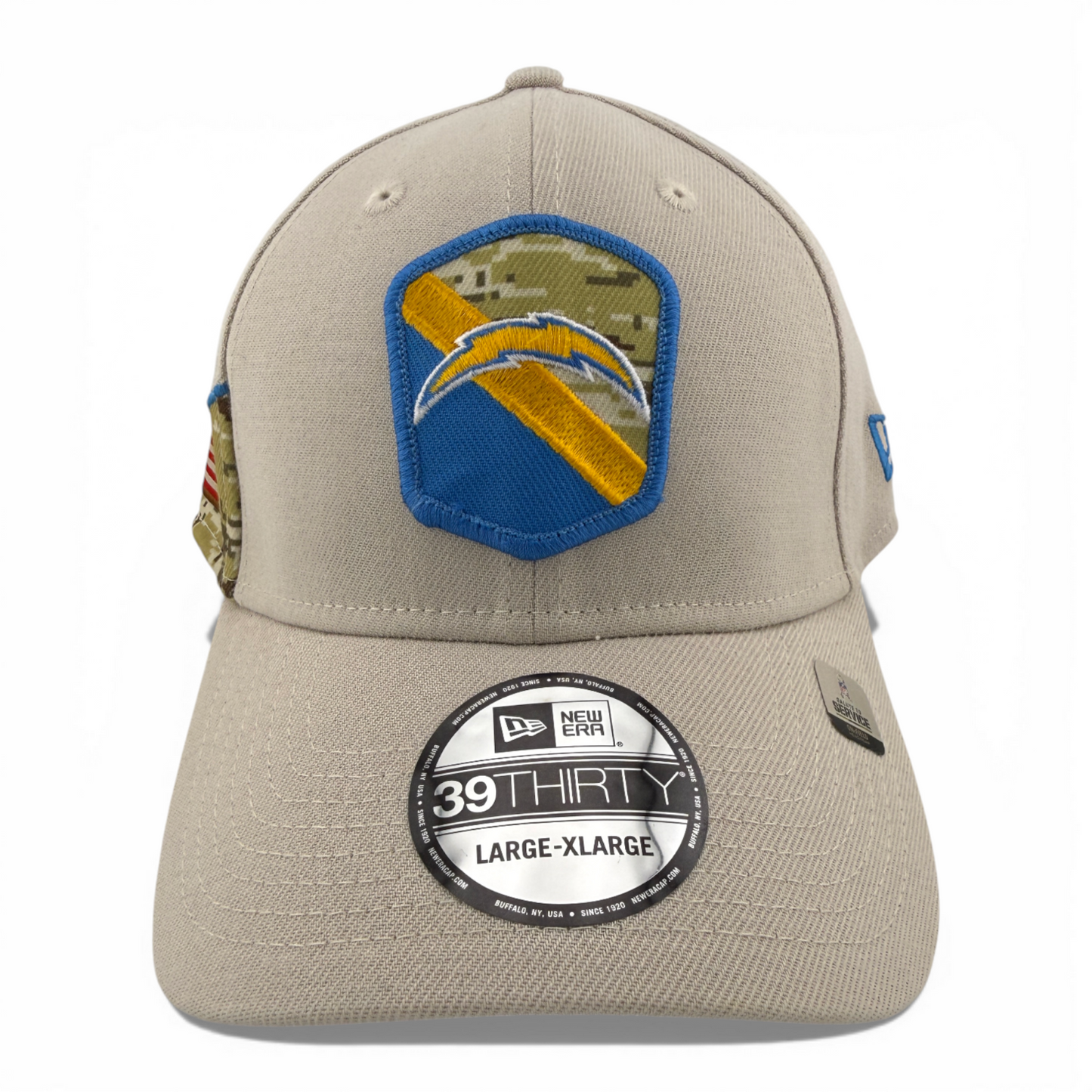 New Era Los Angeles Chargers NFL 2023 Salute to Service Tan 39Thirty Flex Fit