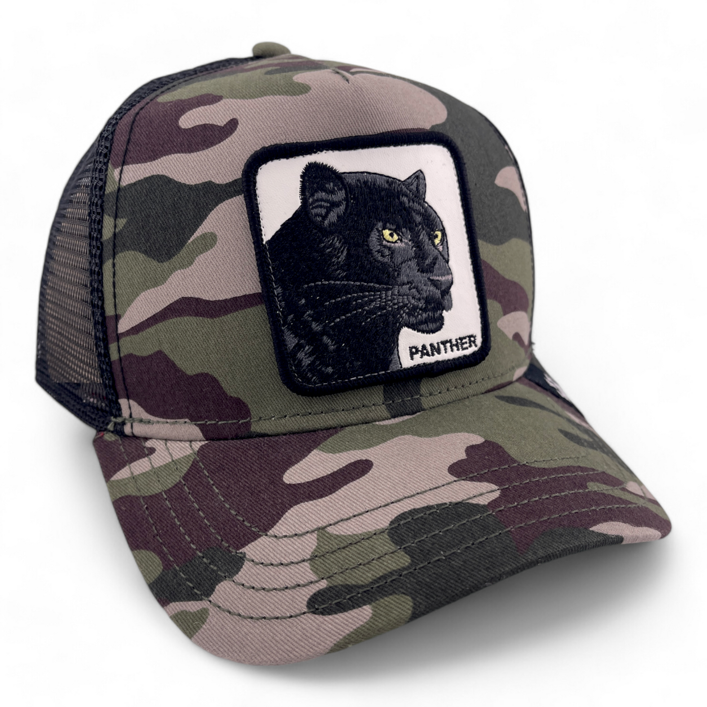 Goorin Bros Black Panther Farm Camo Camouflage Mesh Back Trucker Snapback Hat