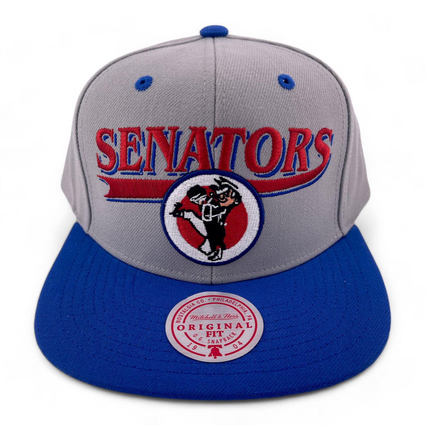 Mitchell & Ness Washington Senators MLB Retro Logo Double Play Snapback Hat Cap