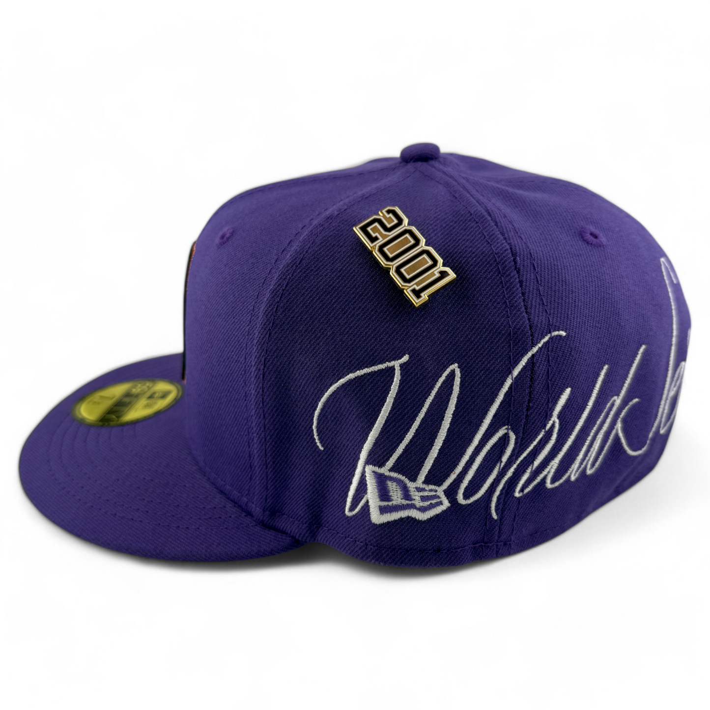 New Era Arizona Diamondbacks MLB Purple Historic Champs 2001 Pin 59FIFTY Fitted