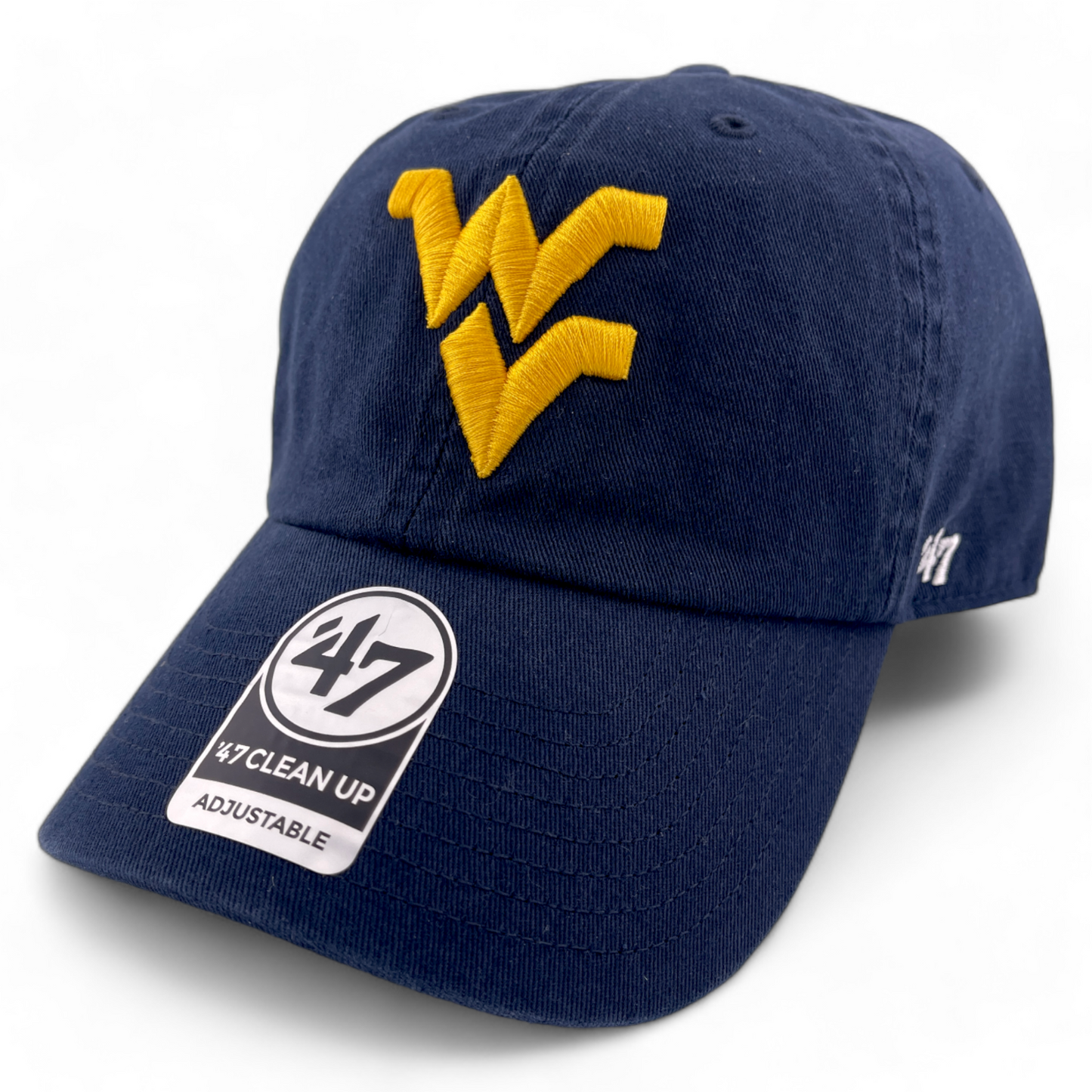 '47 Brand West Virginia University Mountaineers Clean Up Adjustable Dad Hat Cap