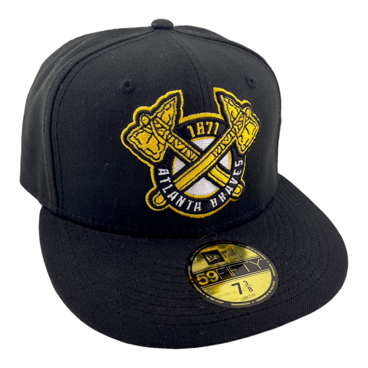 New Era Atlanta Braves Double Tomahawk Wiz Khalifa Pack Black/Yellow 59FIFTY Hat