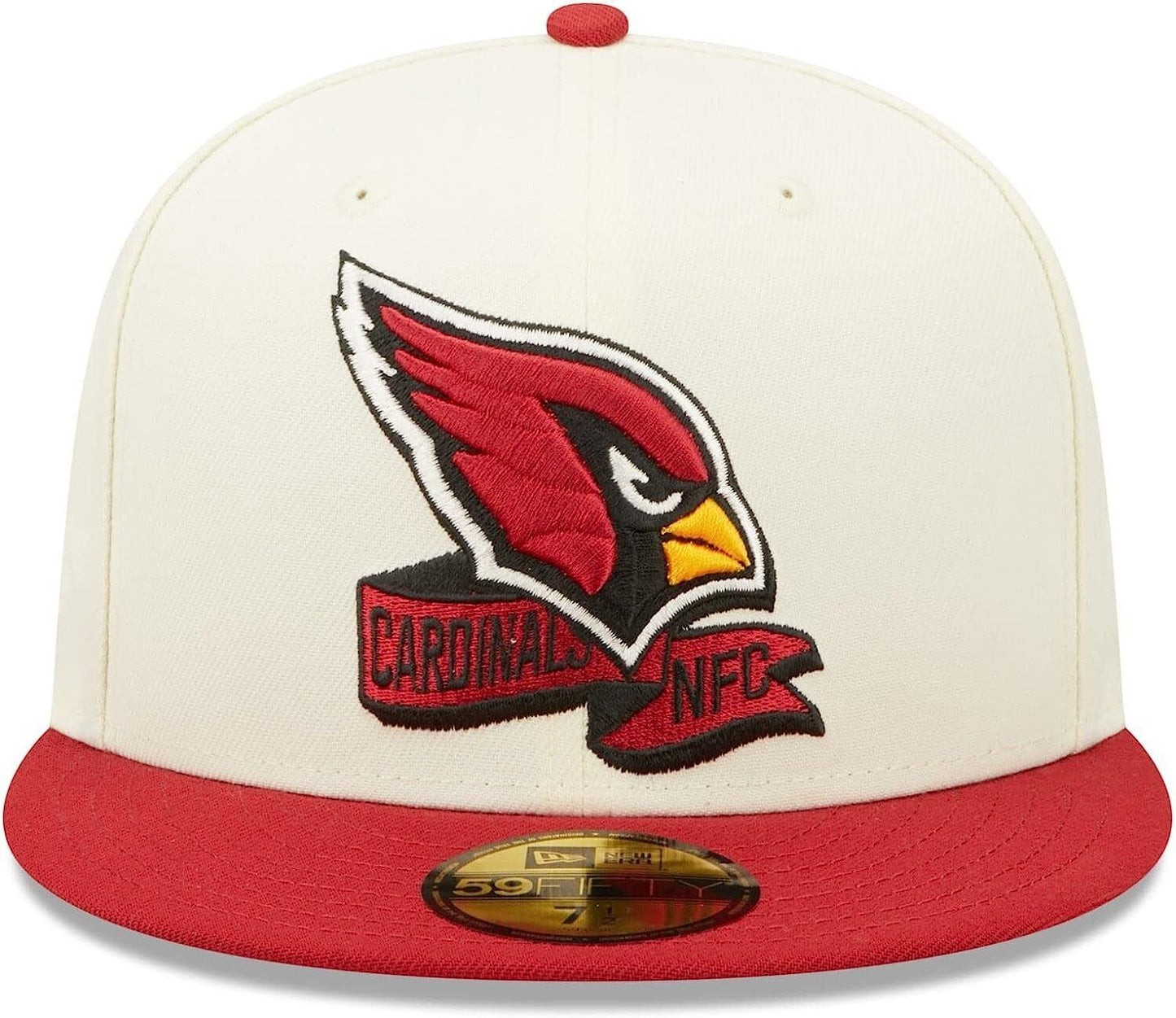 New Era Arizona Cardinals 2022 Sideline NFL Cream 59FIFTY Fitted Hat Cap