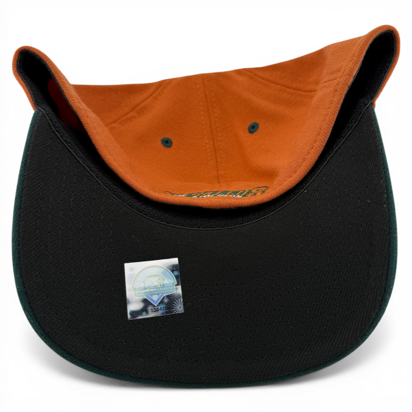 New Era Caballos de Stockton MiLB Rust Burnt Green 39Thirty Flex Fit Hat Cap
