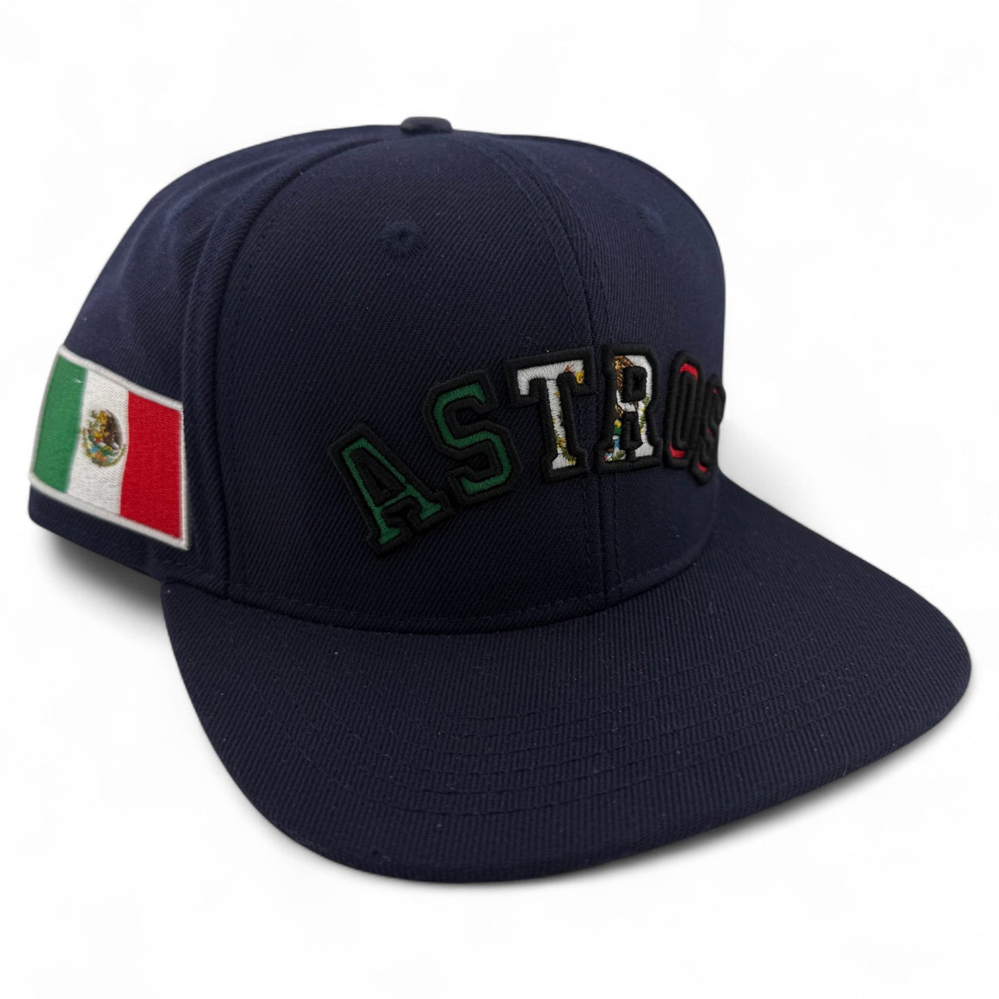 Pro Standard Houston Astros MLB Mexico Flag Logo Navy Adjustable Snapback Hat
