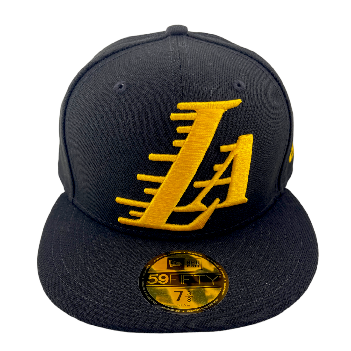 New Era Los Angeles Lakers Alternate Logo Black/Logo UV NBA 59Fifty Fitted Hat Cap