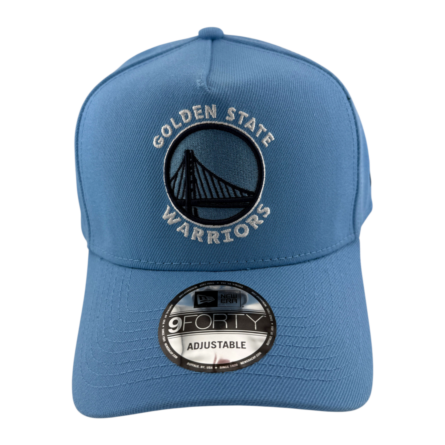 New Era Golden State Warrior NBA Sky Blue A-Frame 9Forty Snapback Adjustable Hat