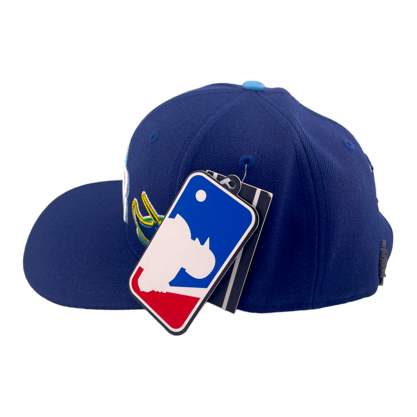 Pro Standard Tampa Bay Rays Double Front Logo Side Patch Navy Blue Snapback Hat Cap