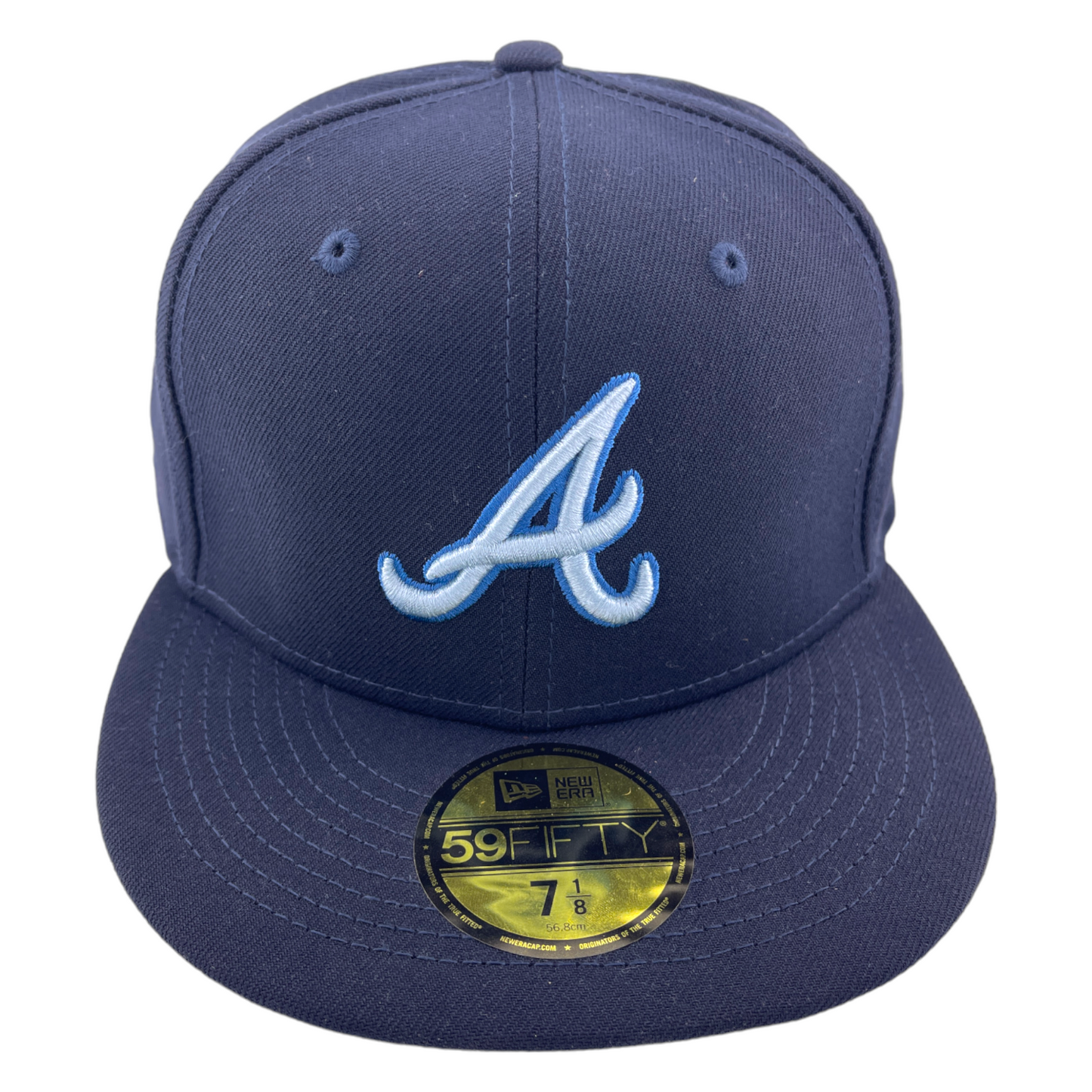 New Era Atlanta Braves MonoCamo Pack Sweatband Navy Blue UV 59FIFTY Fitted Hat