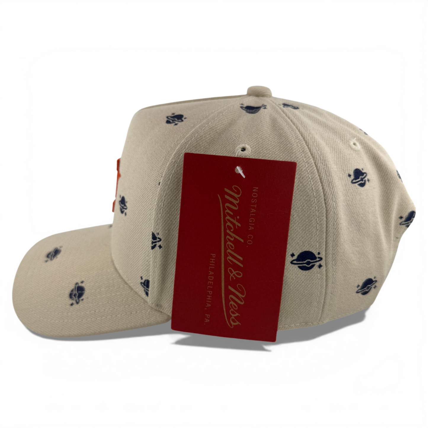 Mitchell & Ness Houston Astros Planet A-Frame Pro Pinch Fit Snapback Adjustable