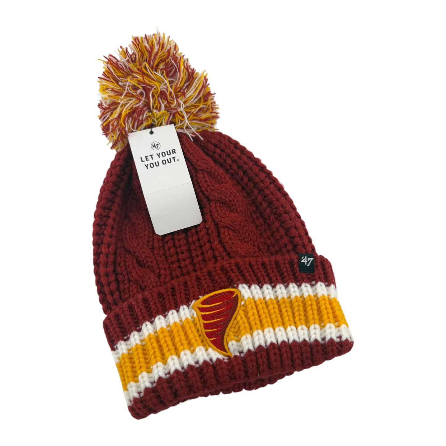 '47 Brand Iowa State University Cyclones NCAA Women's Pom Pom Knit Cuffed Beanie