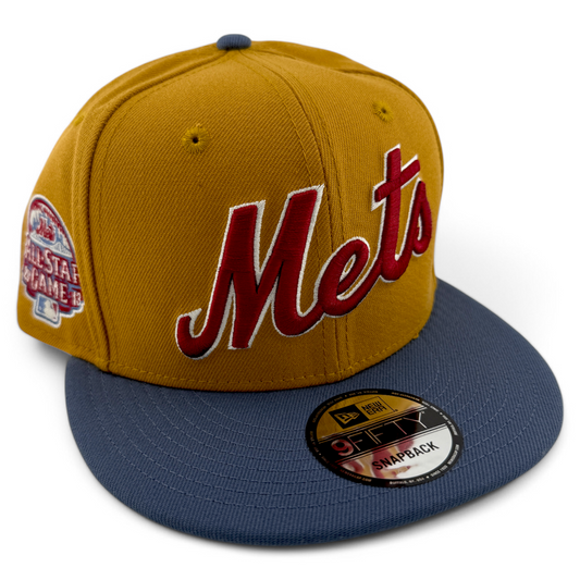 New Era New York Mets MLB Panama Tan 9FIFTY Snapback Adjustable Hat Cap