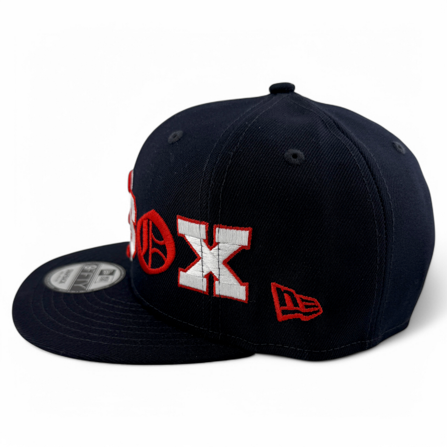 New Era Boston Red Sox MLB Team Typography Navy 9FIFTY Snapback Adjustable Hat