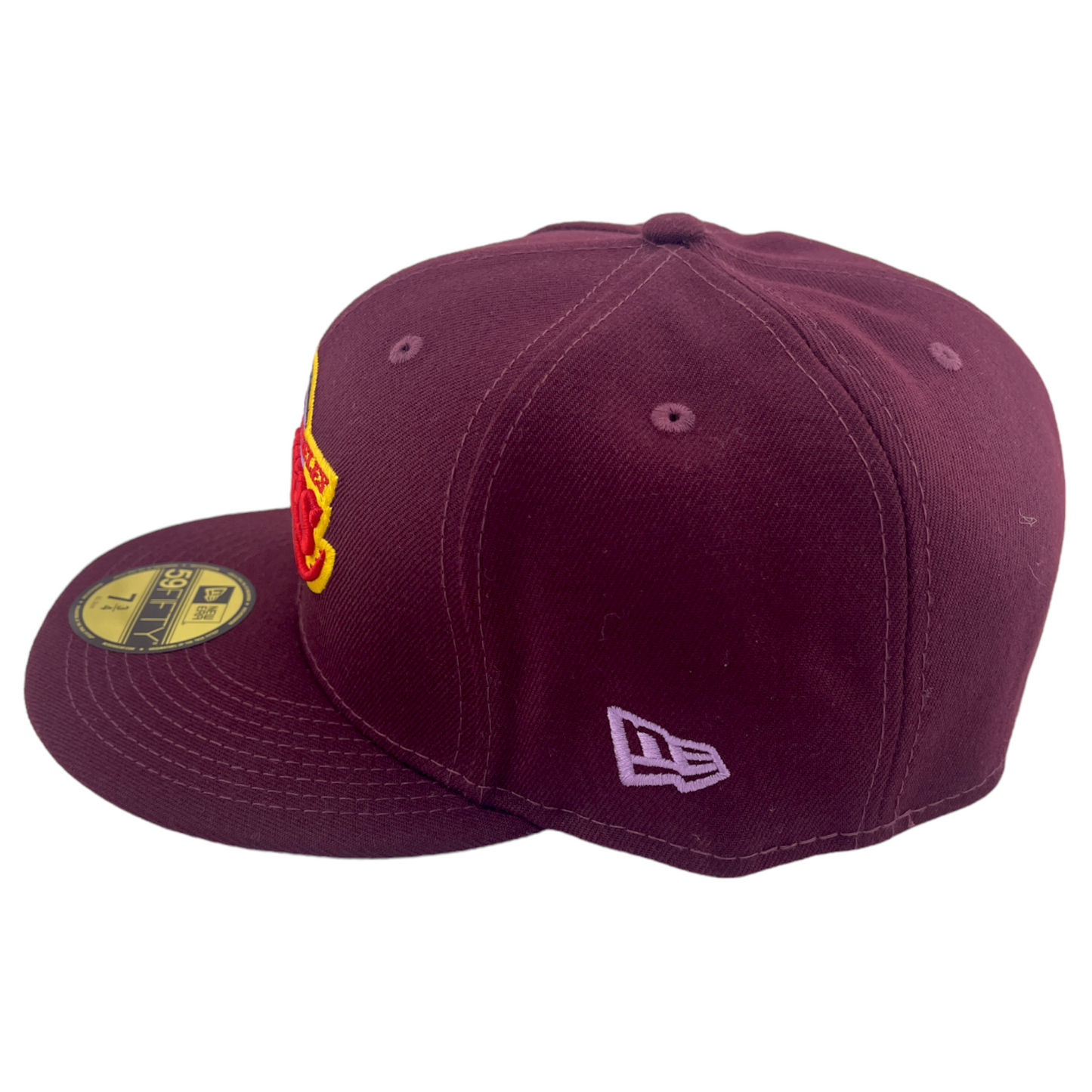 New Era Los Angeles Lakers Retro Logo NBA Burgundy/Pink UV 59Fifty Fitted Hat Cap