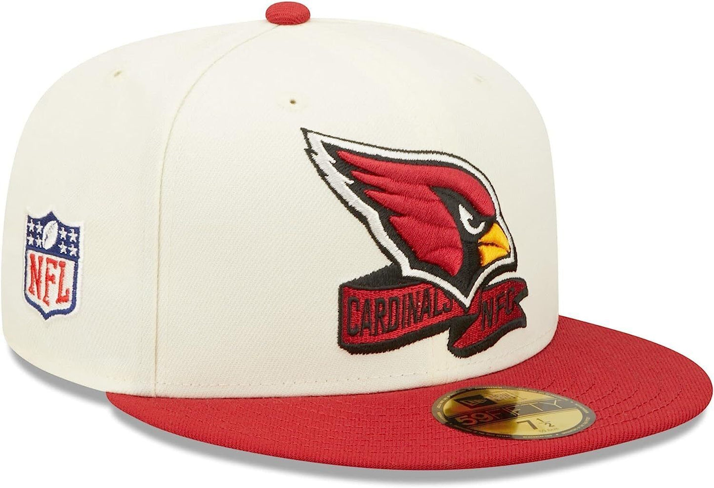 New Era Arizona Cardinals 2022 Sideline NFL Cream 59FIFTY Fitted Hat Cap