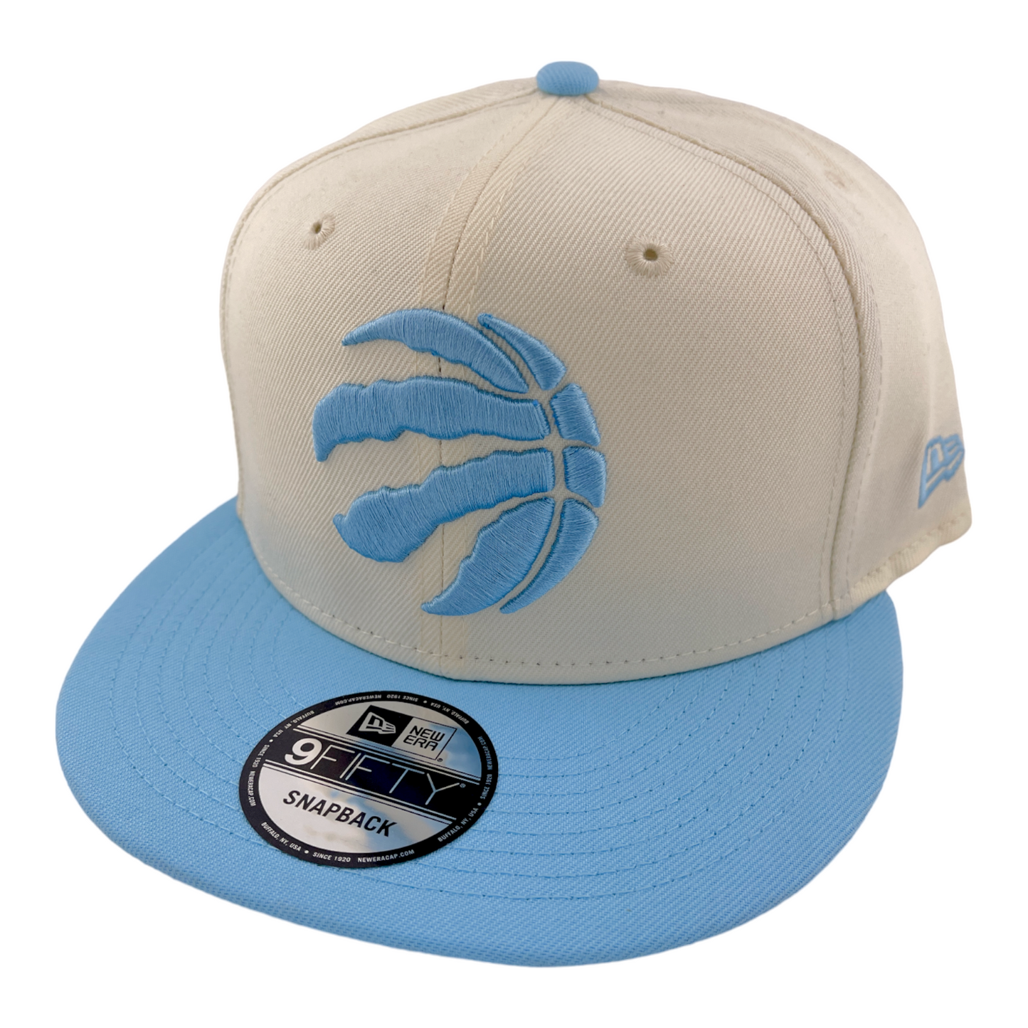 New Era Toronto Raptors NBA Cream/Teal 2-Tone Color Pack 9Fifty Snapback Hat Cap