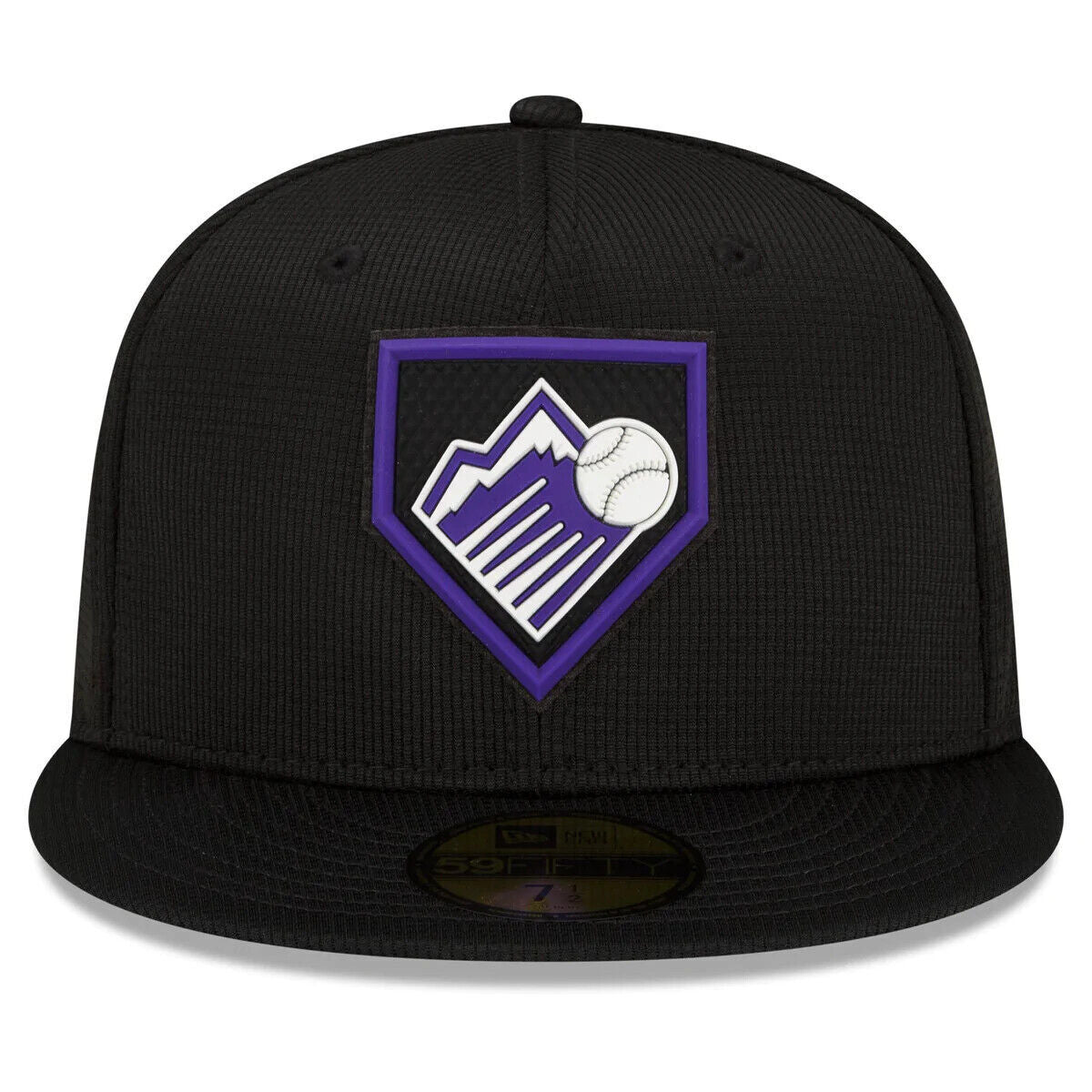 New Era Colorado Rockies MLB 2022 Clubhouse Raised Logo Black 59FIFTY Fitted Hat Cap