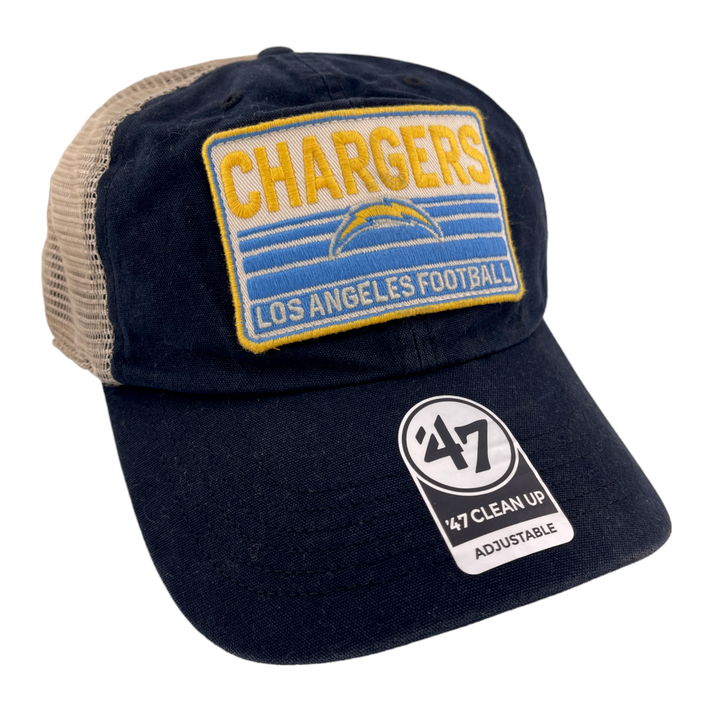 '47 Brand Los Angeles Chargers NFL Clean Up Mesh Back Adjustable Dad Hat