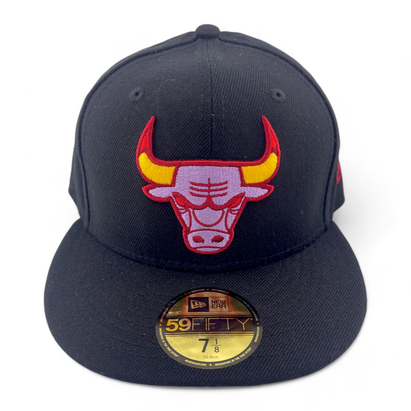 New Era Chicago Bulls NBA Color Pack Black/Burgundy UV 59Fifty Fitted Hat Cap