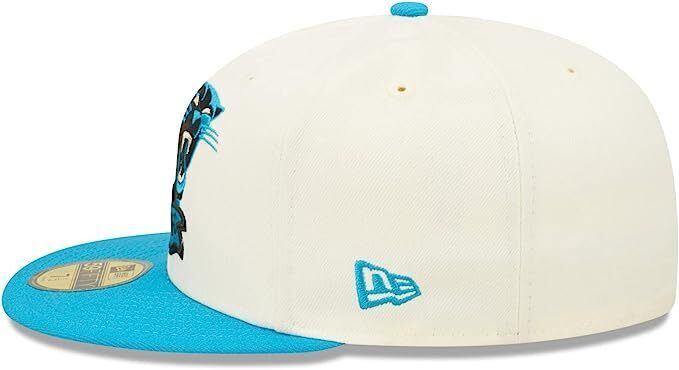 New Era Carolina Panthers 2022 Sideline NFL Cream 59FIFTY Fitted Hat Cap