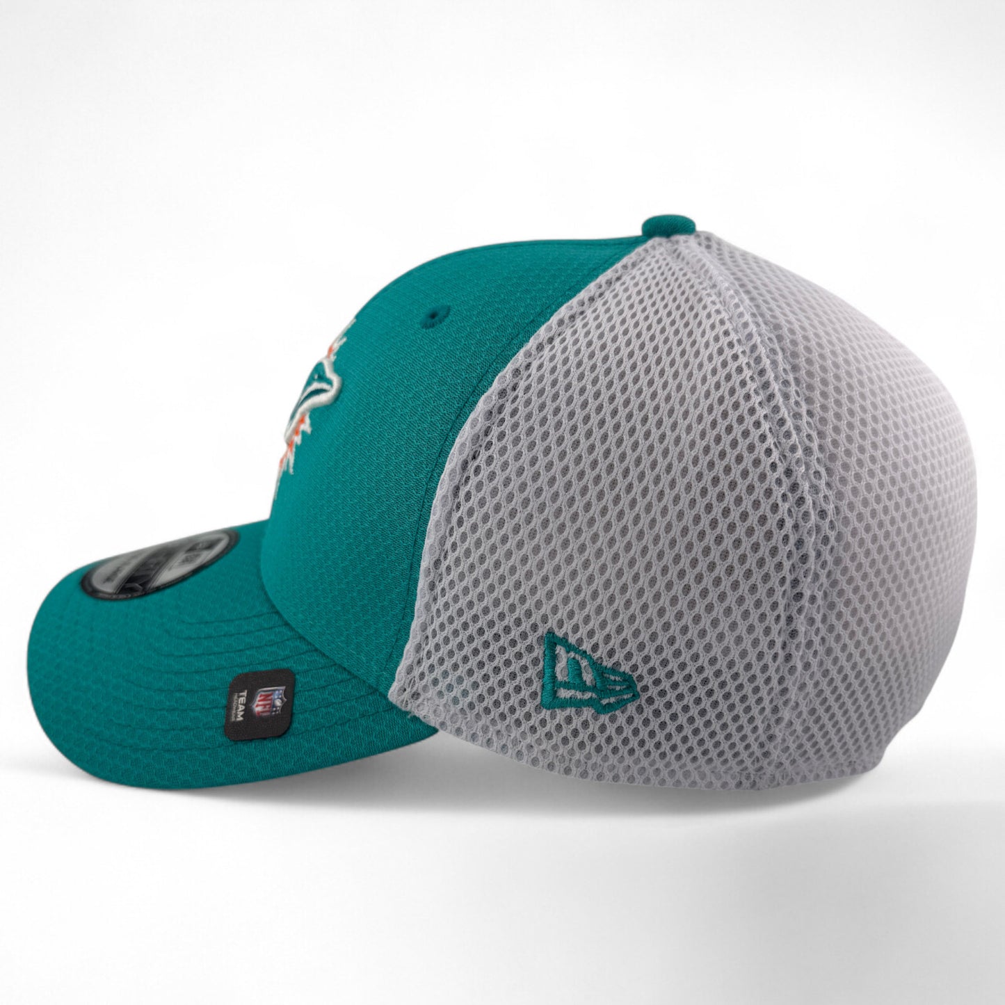 New Era Miami Dolphins NFL Teal/White Hex Neo Mesh Back 39Thirty Flex Fit Hat
