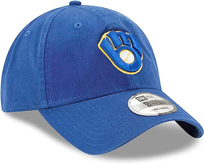 New Era Milwaukee Brewers Core Classic MLB Blue 9Twenty Dad Hat Adjustable Cap