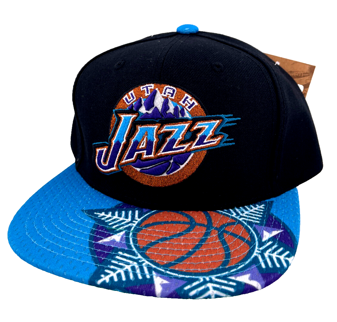 Mitchell & Ness Utah Jazz NBA HWC Snapshot Black/Blue Green UV Snapback Hat