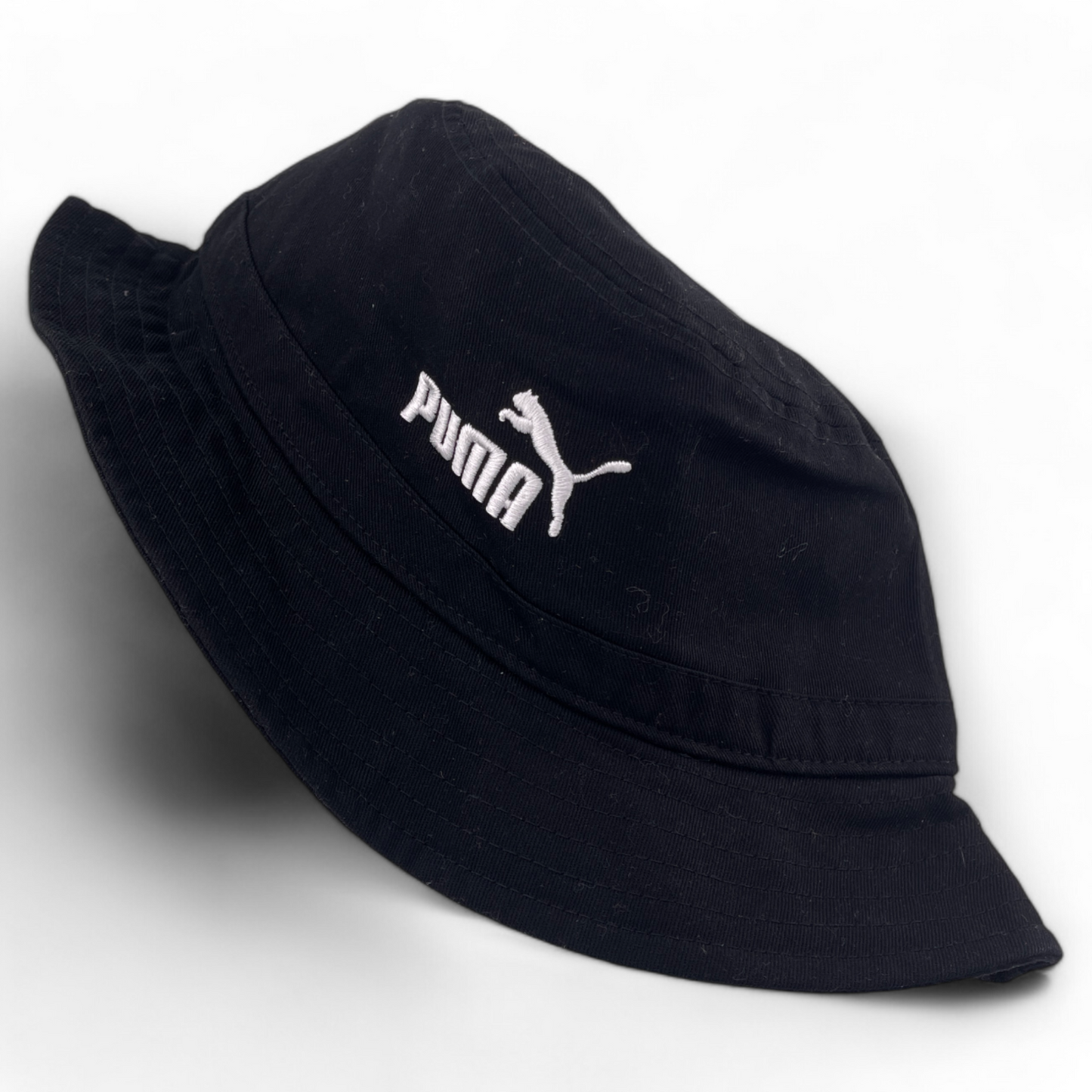 Puma Cat Logo Classic All Black White Logo Boonie Bucket Hat Unisex Adult OSFA